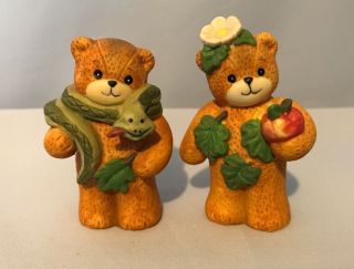 Lucy And Me Bears Adam Snake Eve Apple Leaves Lucy Rigg 1992 Figure Enesco N17