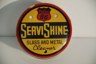 Vintage Phillips 66 Servishine Glass & Metal Cleaner