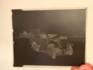 WWII Photo Negative Captured German Wehrmacht Truck Winter 1944 3