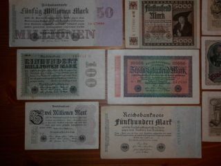 SET OF GERMAN EARLY BANK NOTES,  the ECONOMIC DEPRESSION ERA after 1918 3