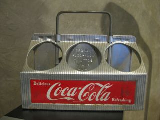 Vintage 1950s Aluminum Coca Cola Coke 6 Pack Bottle Carrier Reynolds