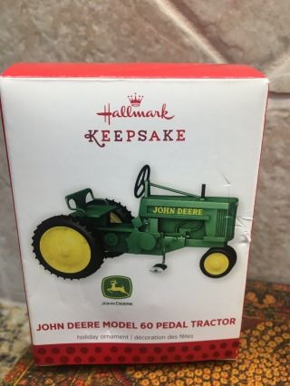 Hallmark Keepsake John Deere Model 60 Pedal Tractor Ornament 2013 Die Cast Metal 2