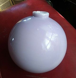 Antique Pale Purple Lavender Milk Glass Lightening Rod Ball 2