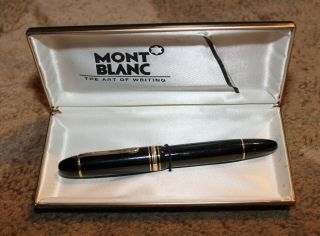 Black Model 4810 Montblanc Fountain Pen 18k Gold Nib 14k Band 18c 750 Germany