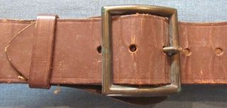 Wwii & Earlier Us Army Enlisted Leather " Garrison Belt,  " Size 34