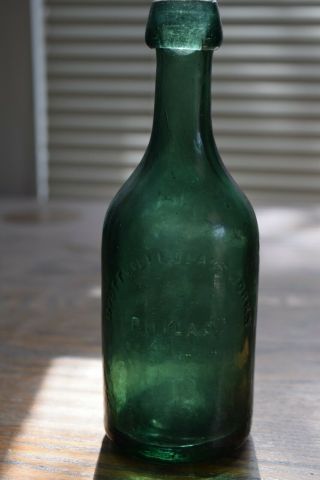 “dyottville Glassworks Philad A” Soda,  Iron Pontil,  1850s,  7 ½”