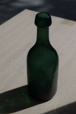 “Dyottville Glassworks Philad A” soda,  iron pontil,  1850s,  7 ½” 2