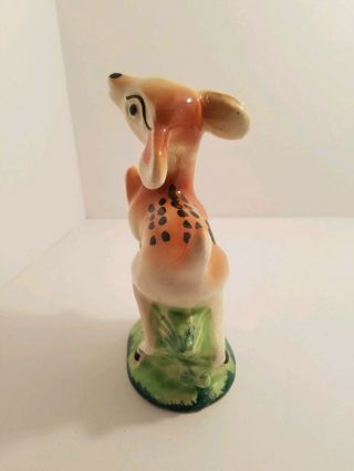 Vintage Ceramic Hand Painted Made In Japan Spotted Deer In Grass Figurine 2