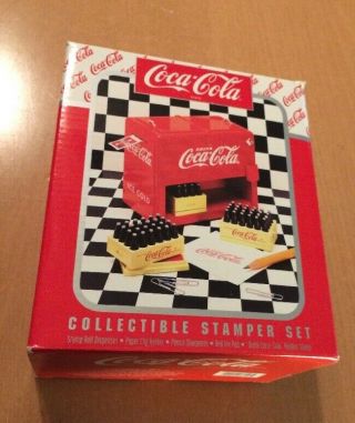 Coca Cola Collectible Stamper Set From 1996