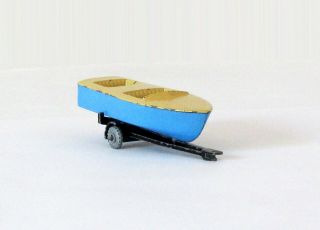 Vintage Lesney Moko Matchbox 48 Meteor Boat And Trailer Metal Wheels 1958