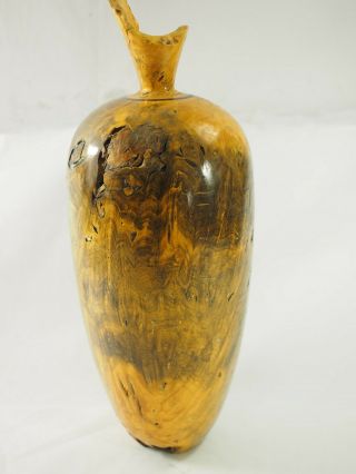 Wonderful Dick Codding Burl Wood Sculptured Vase 15 "