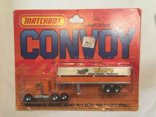 J363 Matchbox Convoy Cy5 Peterbilt Conventional Covered Truck - Walt 