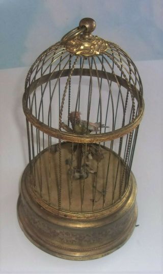 Antique Bontems Automaton Singing Bird 11 " Bird Cage Made In France