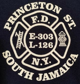 Fdny Nyc Fire Department York City Sweatshirt Shirt E 303 Queens Youth L