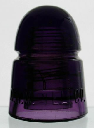 Royal Purple Cd 145 G.  N.  W.  Tel.  Co.  Beehive Glass Insulator