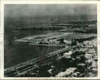 1941 Press Photo Large Pier Seven At Manila,  Philippine Islands Bombed
