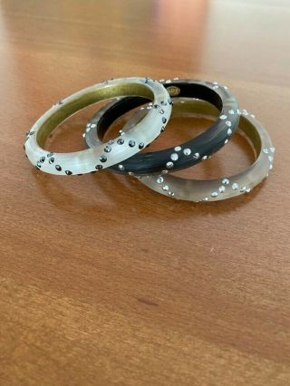 Vintage Alexis Bittar Lucite Bracelets (set Of 3)