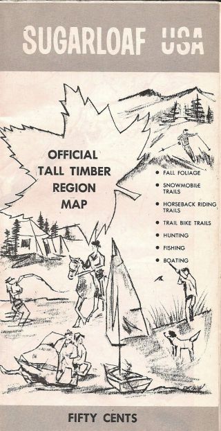 Sugarloaf Usa Official Tall Timber Region Map/brochure/businesses