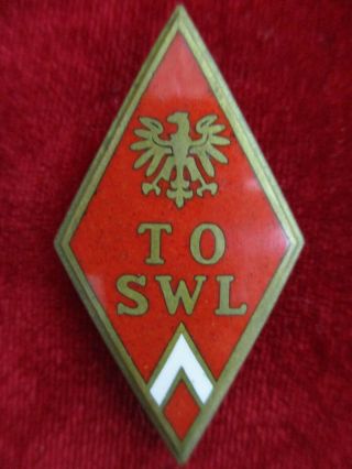 Poland Polish R Officers Infantry School Graduation Badge To Swl Order Medal