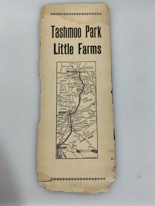 Tashmoo Park 1920’s Real Estate Brochure Pamphlet Epherema Michigan Detroit