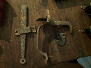 Antique Cast Iron & Steel Door Thumb Latch Handle