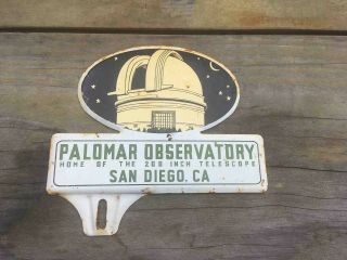 Old Palomar Observatory San Diego California Advertising License Plate Topper