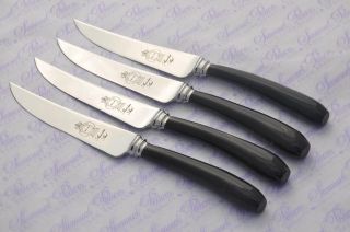 Four Water Buffalo Handle Steak Knives Made Sheffield England