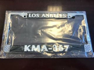 Los Angeles Police Department Kma - 367 License Plate Frame.  Chrome Metal.