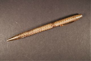 Vintage Cross 18k Solid Gold Ballpoint Pen - Basket Weave Pattern 34 Grams