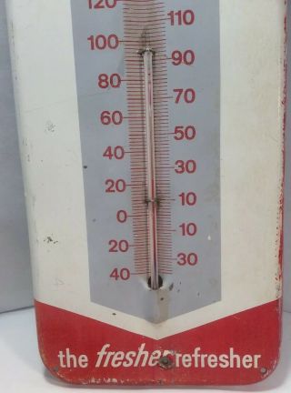 VINTAGE ROYAL CROWN COLA RC COLA Thermometer Metal Sign 1950’s 6” X 13.  5” 3