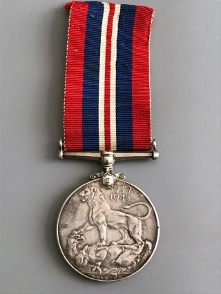 Wwii Canadian Silver 1939 - 1945 War Medal