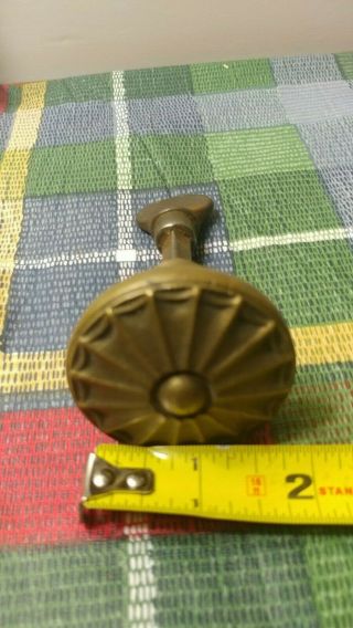 Solid Brass Antique Door Knob With Thumb Screw Old