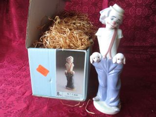 Lladro - Little Pals - Clown W/puppies 1985 Collectors Box