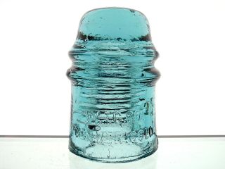 - Bright Delft Blue W.  F.  G.  Co.  Denver,  Colo 16 Glass Toll Insulator