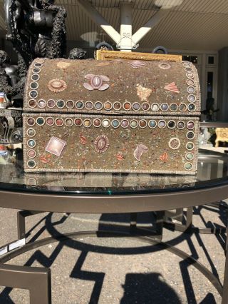 Maitland Smith Decorative Box With Gem Stones