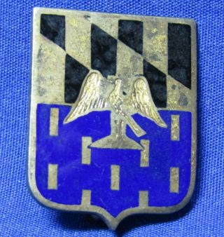Wwii Sterling 313th Infantry Regiment Di Unit Crest Pin - Pin Back