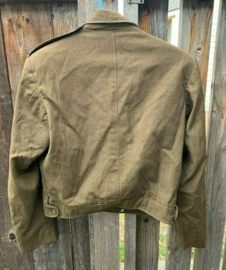 Vintage 1940 ' s WW2 US Army Airborne Wool Ike Field Jacket W/ Patches 38 R 2