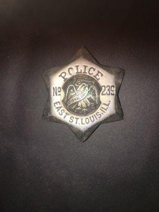 Vintage Police Badge From Late 1800 To Early 1900 From East St.  Louis Police