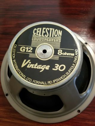 Uk/england Made Celestion Vintage 30 8 Ohm Speaker