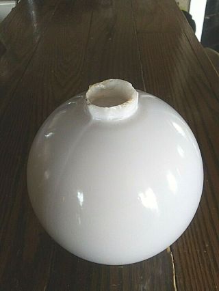 Antique Pale Purple Gray Milk Glass Lightening Rod Weathervane Ball 2