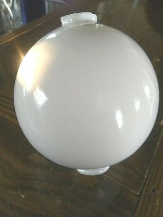 Antique Pale Purple Gray Milk Glass Lightening Rod Weathervane Ball 3