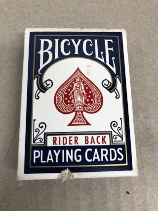 Vintage 1968 Bicycle 808 Rider Back Playing Cards Blue Seal Stamp Nos