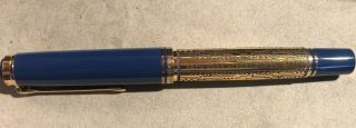 Special Ed Pelikan Expo 2000 " Technology " Fountain Pen 0.  925 W/goldwash 18k Nib