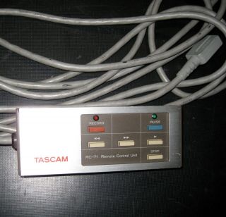 Tascam Rc - 71 Teac Vintage Cassette & Multitrack Recorder Remote Control