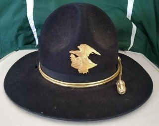 Vintage Us Immigration Dress Uniform Hat With Hat Badge