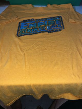 Vintage 1980’s Star Wars T Shirt Adult Med38 - 40 Empire Strikes Yellow