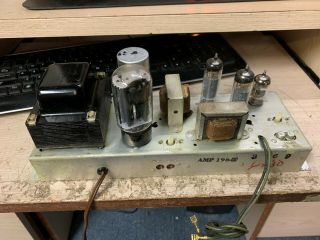 Vintage Magnavox Vacuum Tube Stereo Power Amplifier Amp 196 - 00 6bq5 Se
