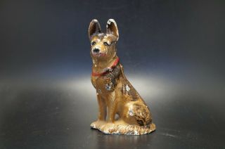 Vtg Desk Novelty Paperweight Hubley Cast Iron German Shepherd Dog Toy Child