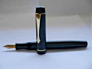 Montblanc Simplo No.  322 Buttonfiller Pen Black Patent Andem