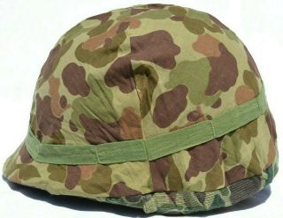 Wwii Usmc Us Marine Corps Camouflage Mosquito Net Camo M1 Helmet Cover